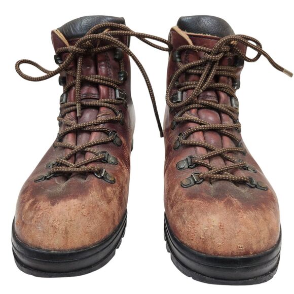 Scarpa Vintage Italian Made Mens Delta Steel Toe Hiking Boots Italy 41 US 8 - Picture 4 of 9